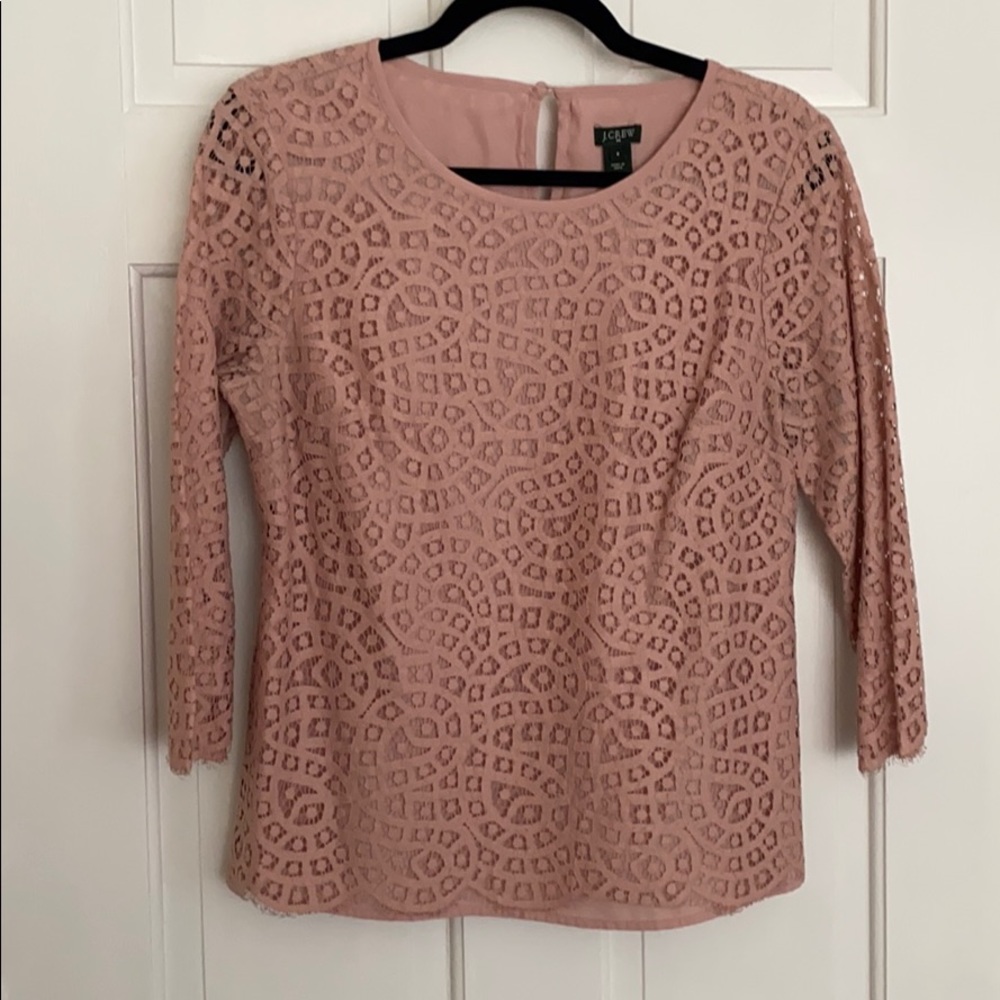 Mauve colored lace top